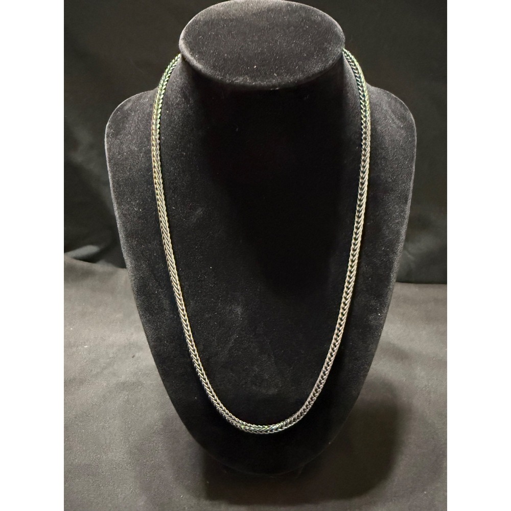 black onyx franco necklace chain 21 inch 3.5mm lobster clasp